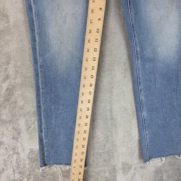 Mother Jeans Womens 31 Mid Rise Dazzler Ankle Fray Stretch Riding Cliffside - Picture 4 of 16